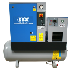 Schraubenkompressor MSM 5,5 mit 200 l Behälter und Kältetrockner
